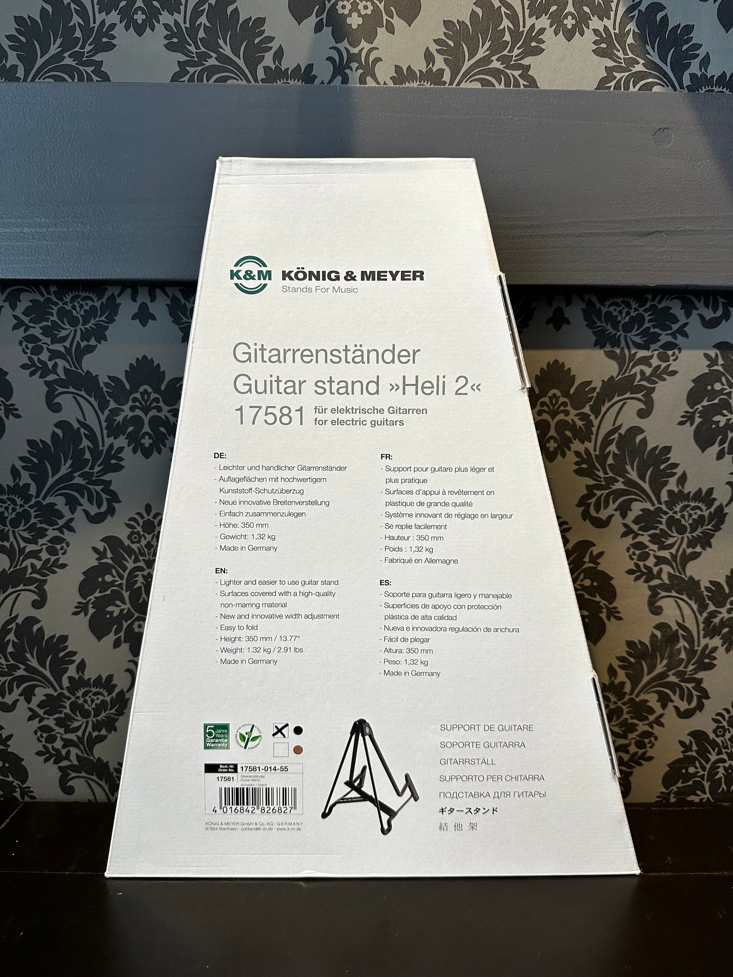 König & Meyer 17581 Heli 2 standaard voor elektrische gitaar