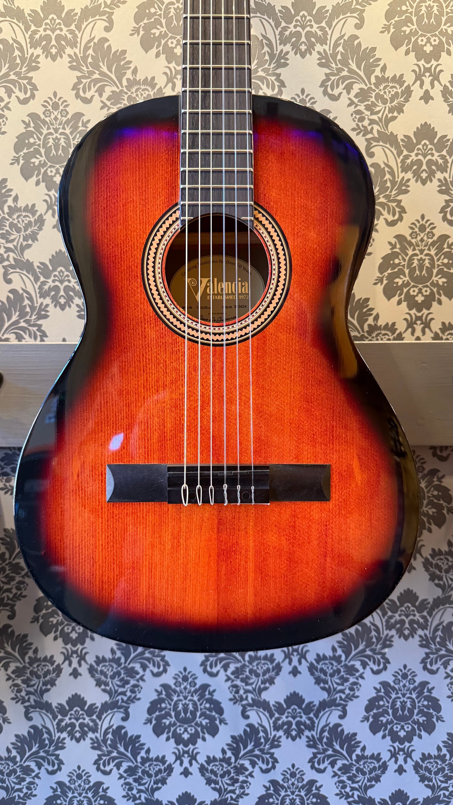 Valencia VC-263HCSB 3/4 Classic Guitar