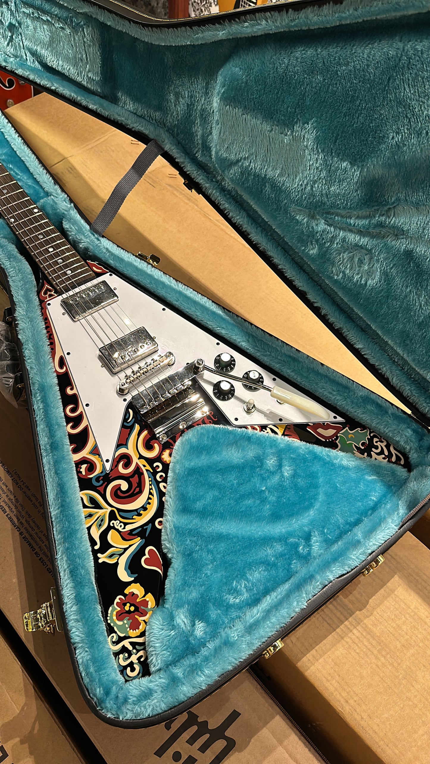 Epiphone Jimi Hendrix "Love Drops" Flying V Ebony incl.case