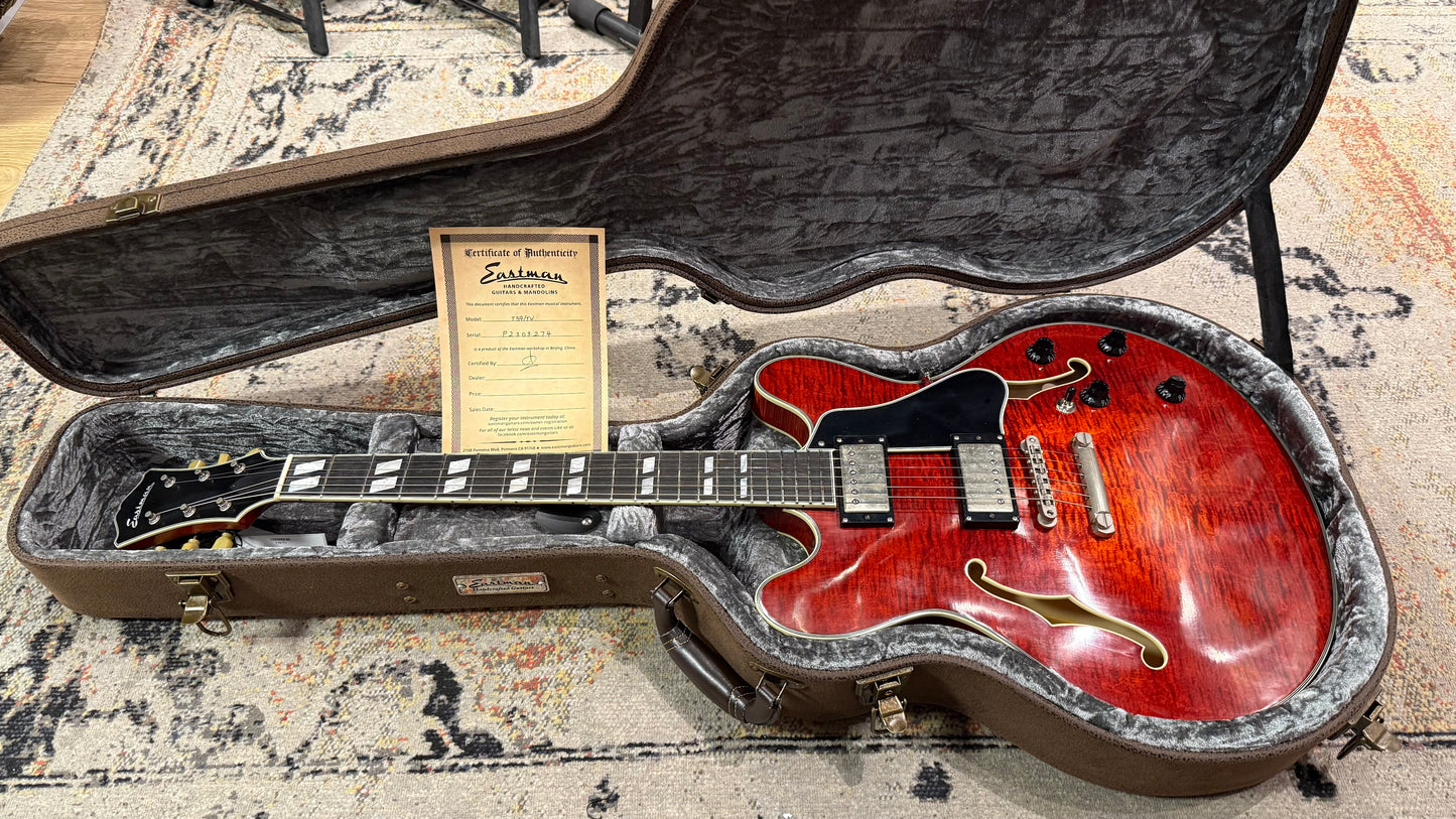 Eastman T59/TV 16" Thinline Seymour Duncan HB incl.case (B-stock)
