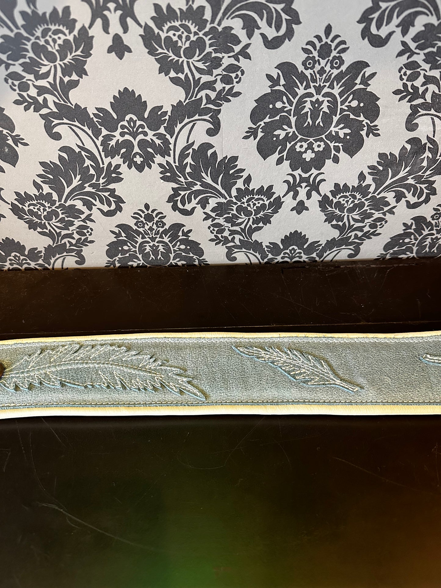 Ferrini Hand Made Blue/White Feather Leather Strap