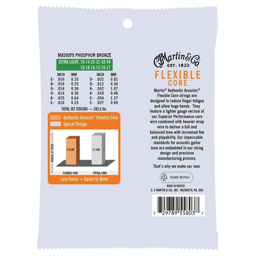 Martin MA500FX 12-string acoustic guitarstrings (10-54)