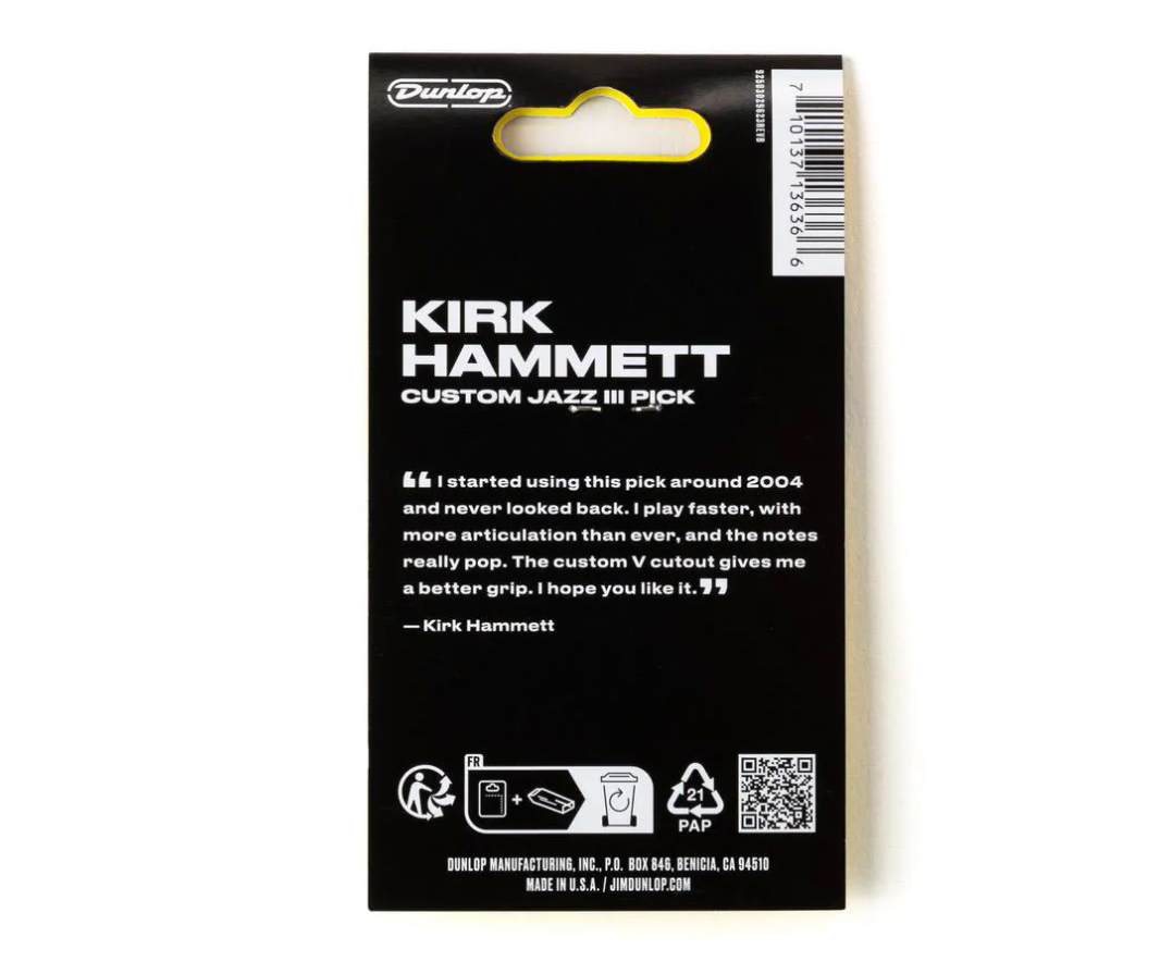 Dunlop 47PKH Kirk Hammet Yellow Sparkle 6 ptc