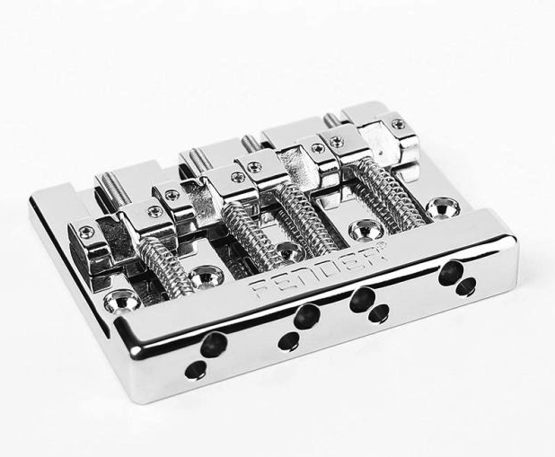 Fender bridge assembly HiMass 4-string chrome/zinc