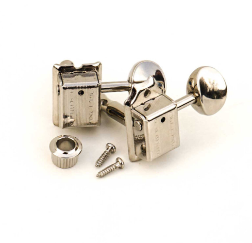 Faber FKT6L-NG Kluson style tuners, 6 in line, separate bushing, nickel glossy