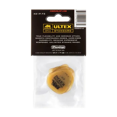 Dunlop 421P73 Ultex Standard Plectrum 0.73mm 6-Pack