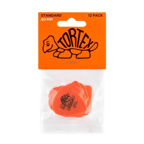 Dunlop 418P60 Tortex standaard plectrum 0,60 mm, 12 stuks