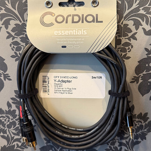 Cordial CFY3WCC-LONG mini-jack 2 RCA-jumper Y-cable