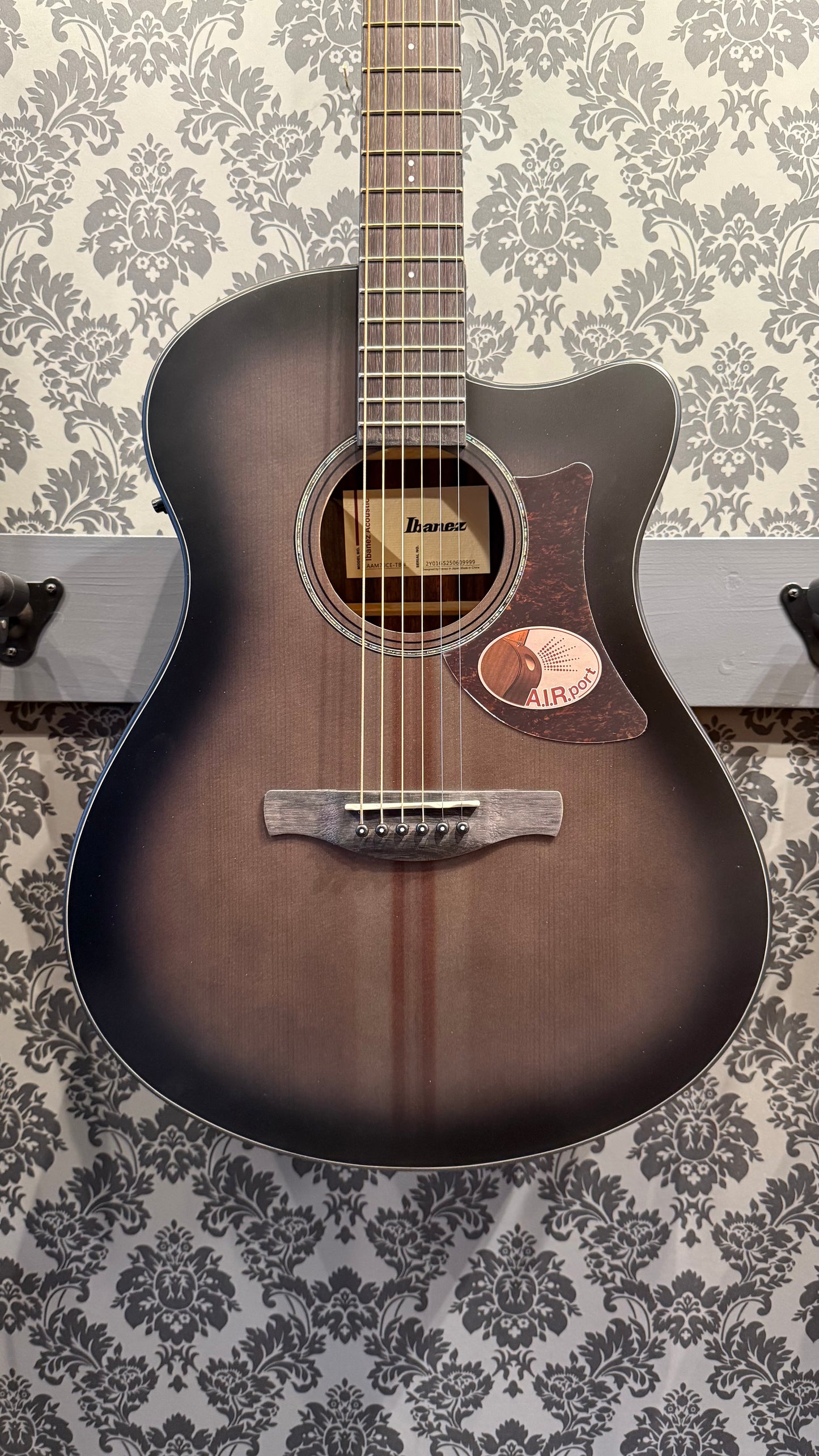 Ibanez AAM-70CE-TBN Transparent Charcoal Burst