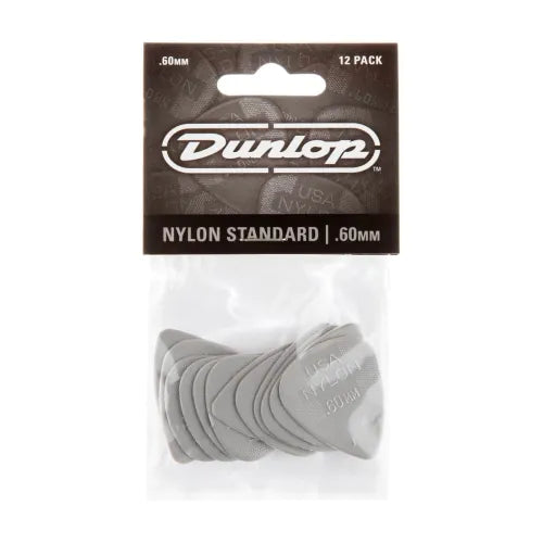 Dunlop 44P60 nylon standaard plectrum 0,60 mm, 12 stuks