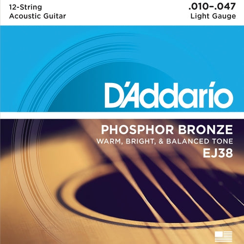 D'Addario EJ38 Acoustic 12-String Set (10-47)