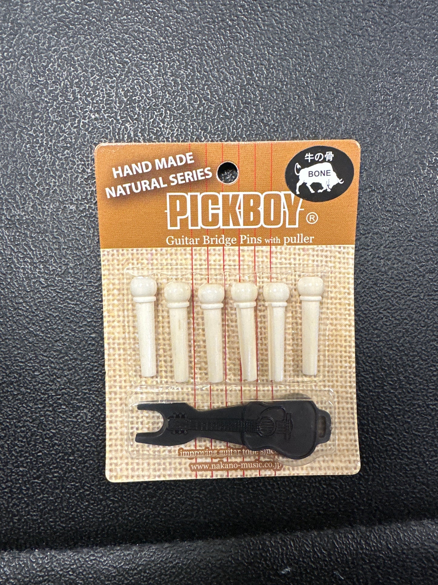 Pickboy BP-150BN bridge pins 6 pack Bone