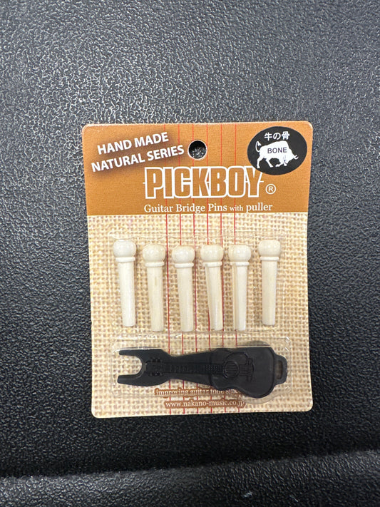 Pickboy BP-150BN bridge pins 6 pack Bone