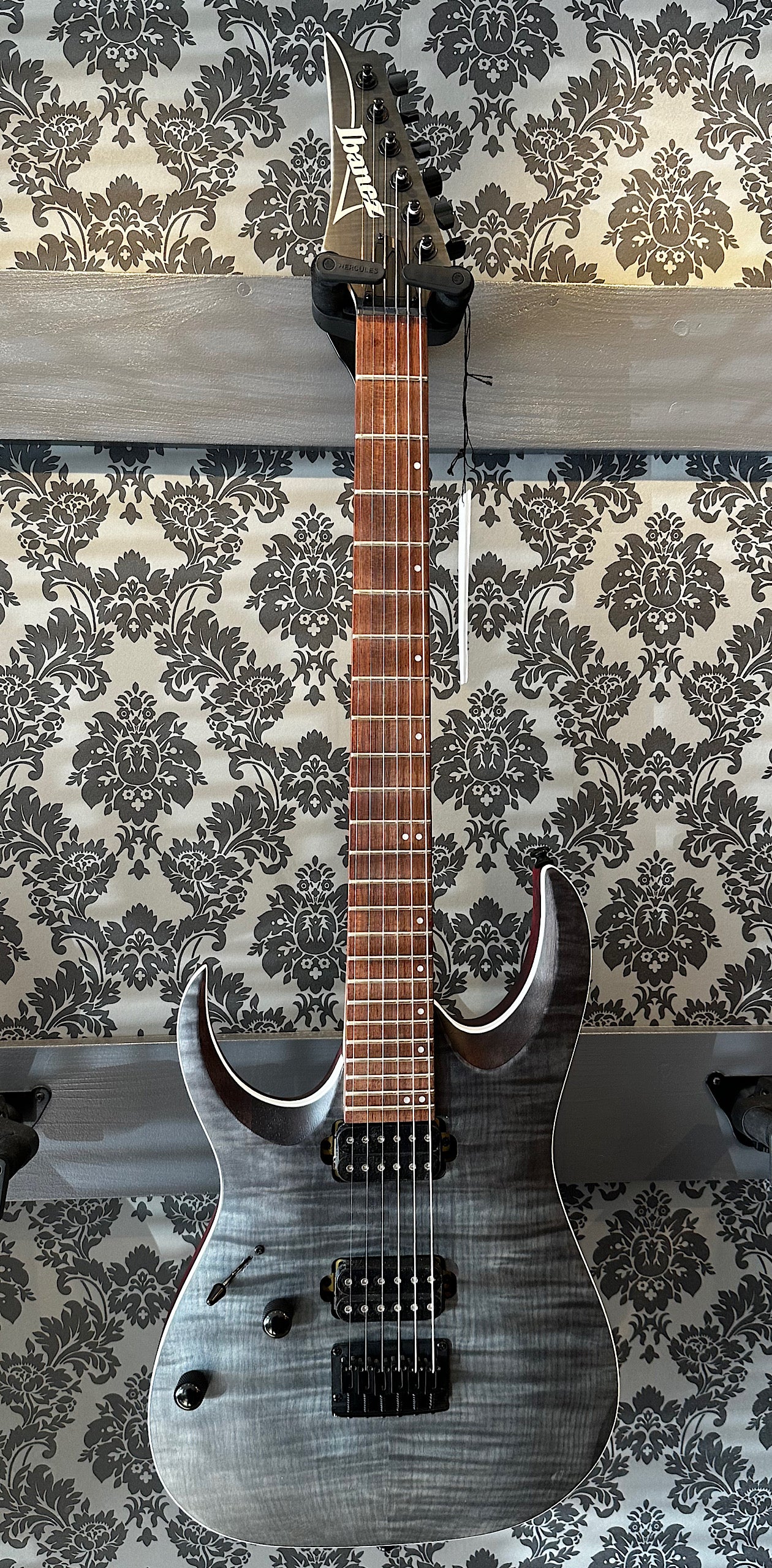 Ibanez RGA42FM-LTGF Left Hand Transparent Gray Flat