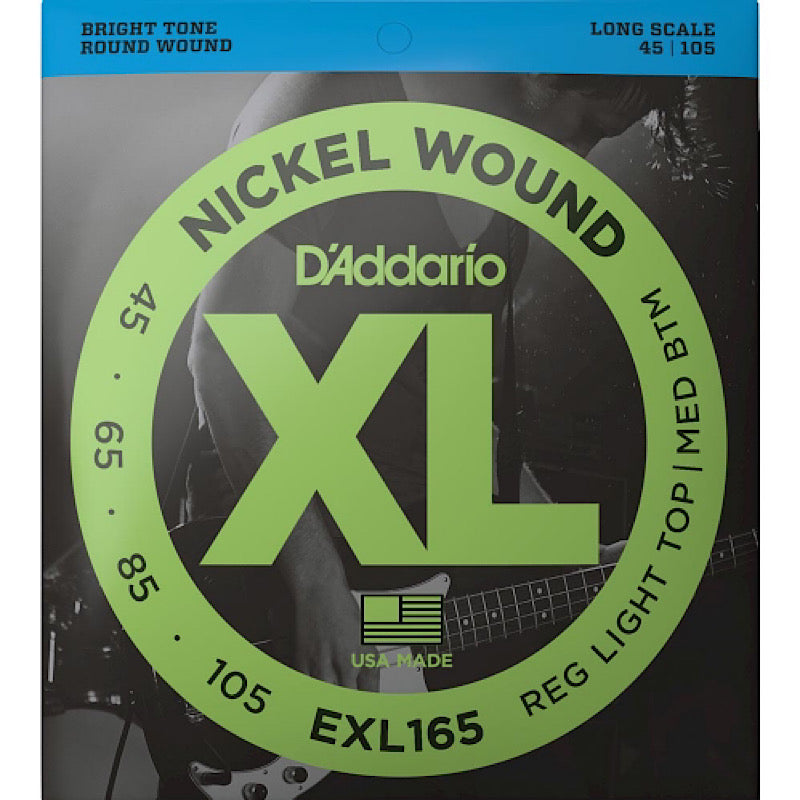 D’Addario EXL165 (45-105) Nickel Wound Bass guitarstrings