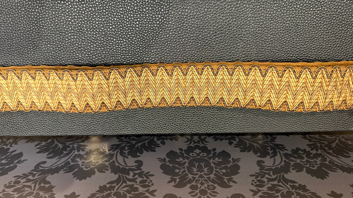 Gaucho GST-1030 Grass Series guitar strap, woven linen top, leather slips