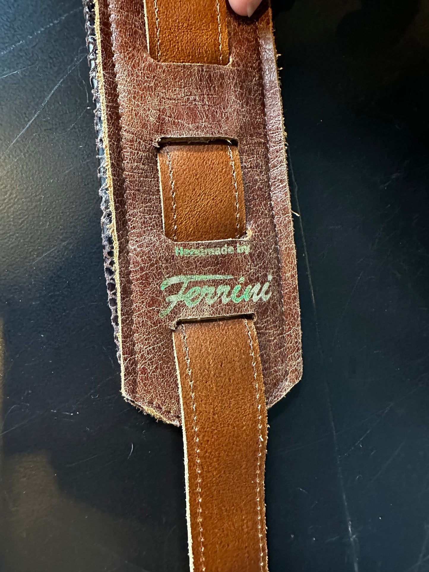 Ferrini Hand Made Brown Leather Strap With Buttons