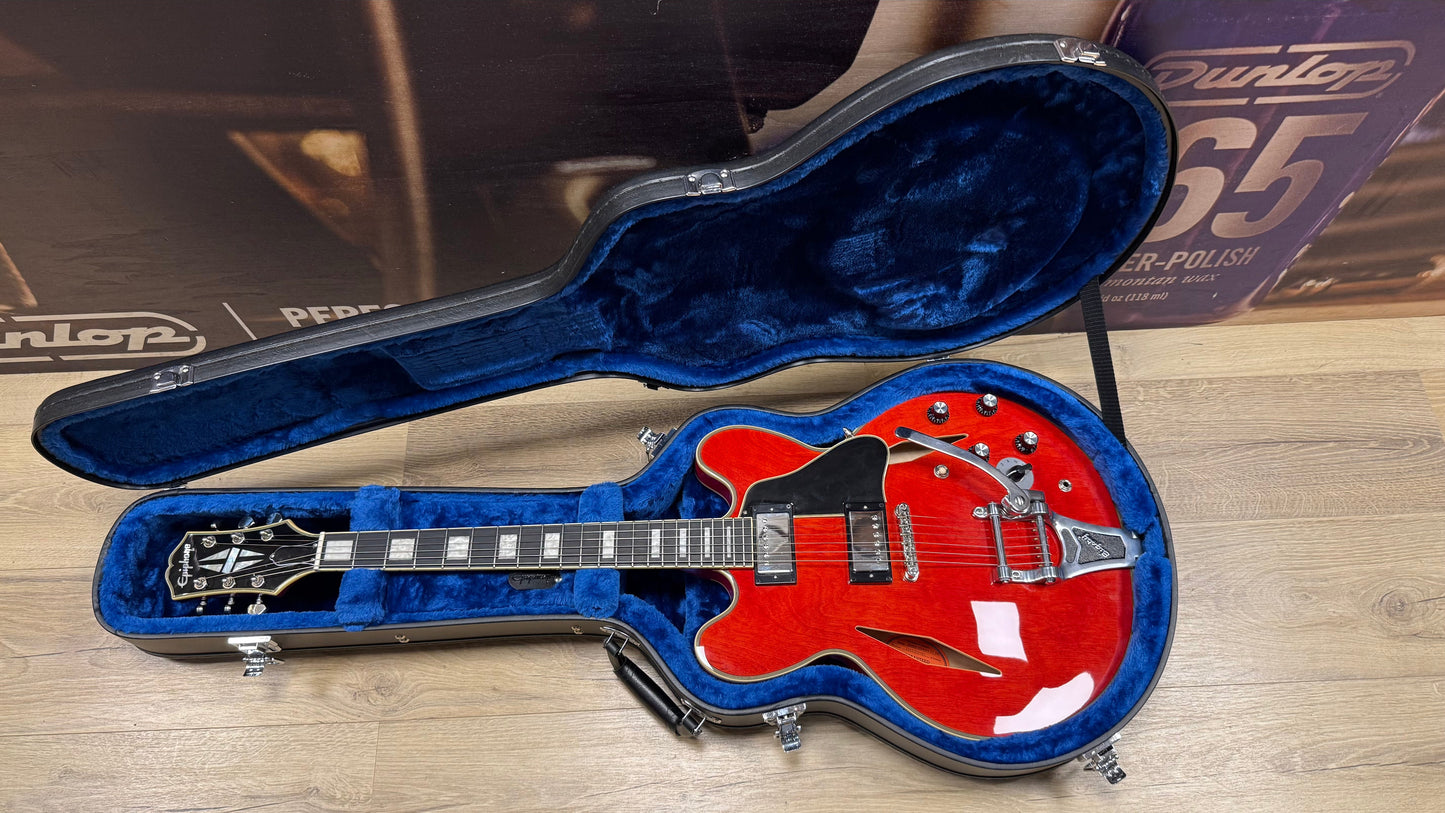 Epiphone Shinichi Ubukata ES-355 Custom Bigsby, Sixties Cherry with Case (occasion)