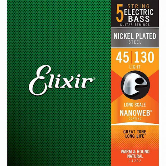 Elixir Nanoweb 14202 (45-130) Nickel Plated Steel Bass guitarstrings