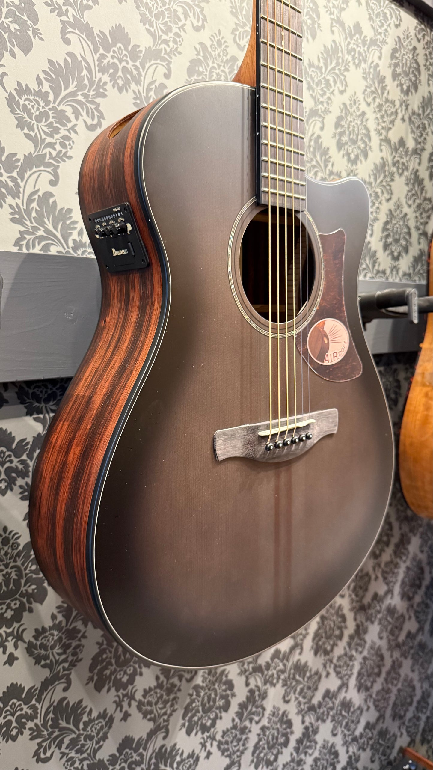 Ibanez AAM-70CE-TBN Transparent Charcoal Burst