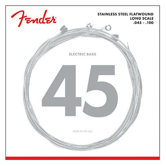 Fender 9050S (45-100) Stainless Steel Flatwound Bass Guitarstrings