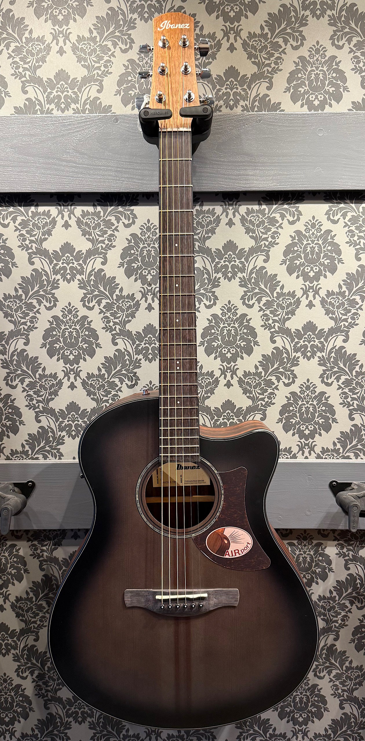 Ibanez AAM-70CE-TBN Transparent Charcoal Burst