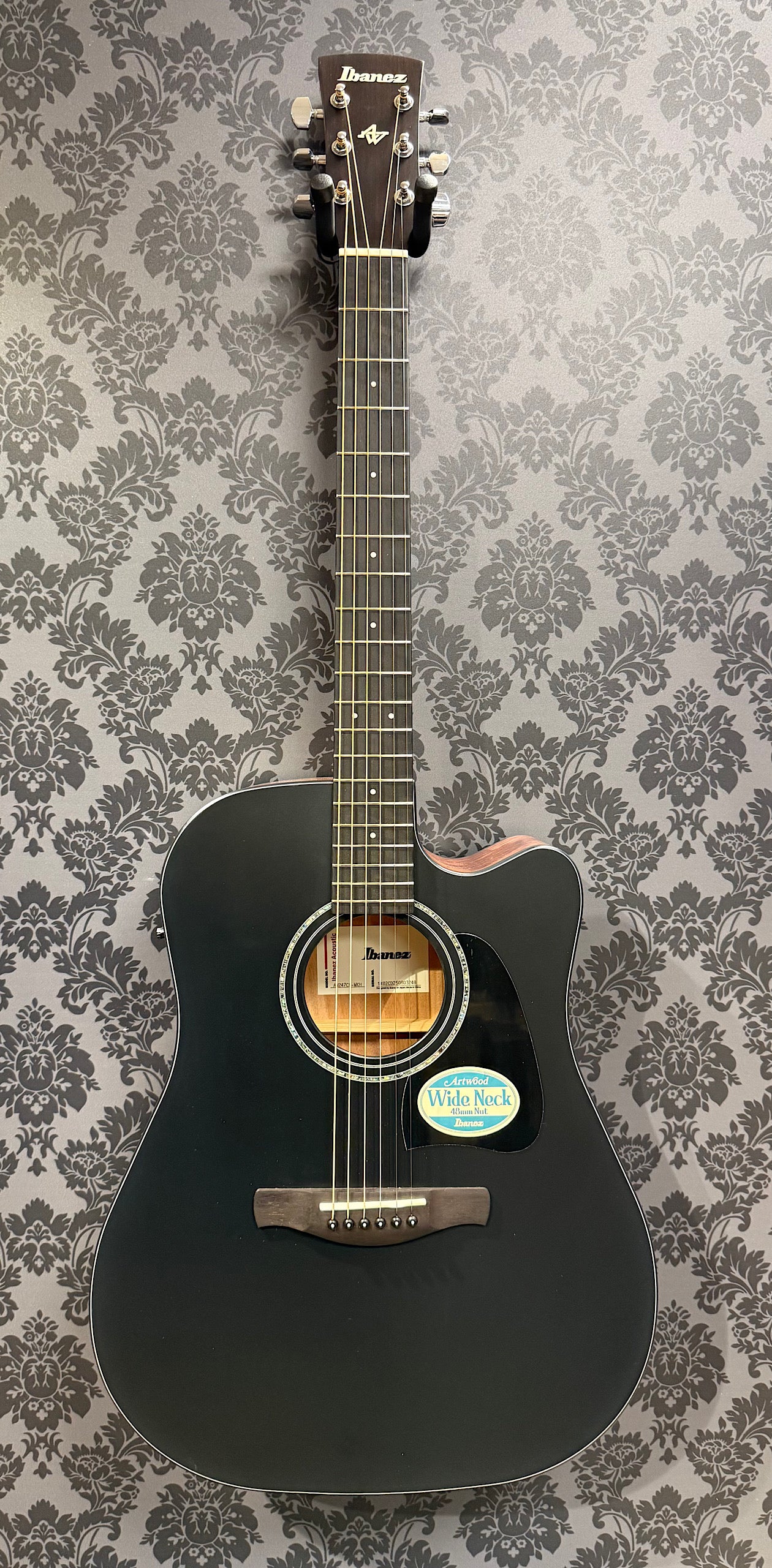Ibanez AW247 CE Black Open Pore