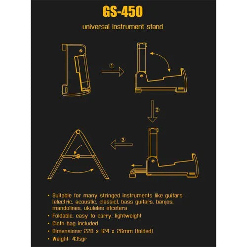 Boston GS-450 universal foldable Guitar-stand