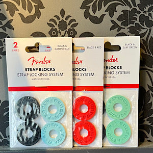 Fender Strap Blocks Rubber 2 pair div colours