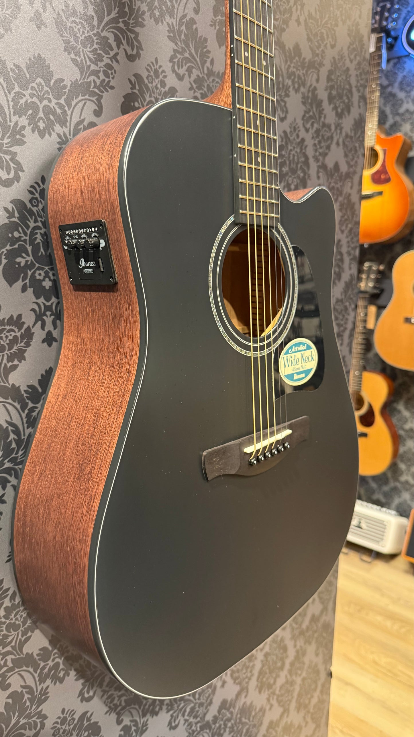 Ibanez AW247 CE Black Open Pore