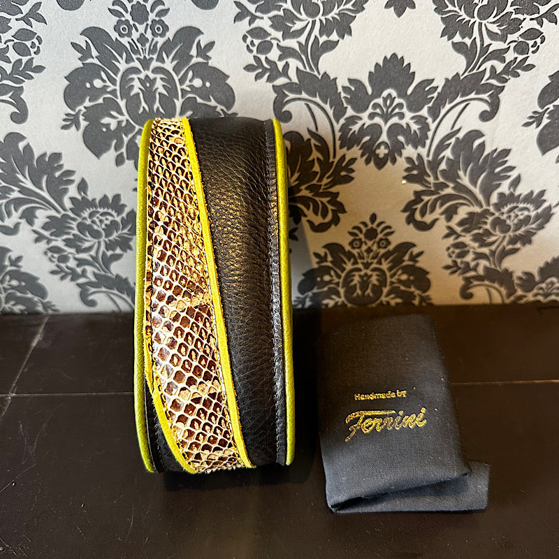 Ferrini Hand Made Snake Black Leather Strap