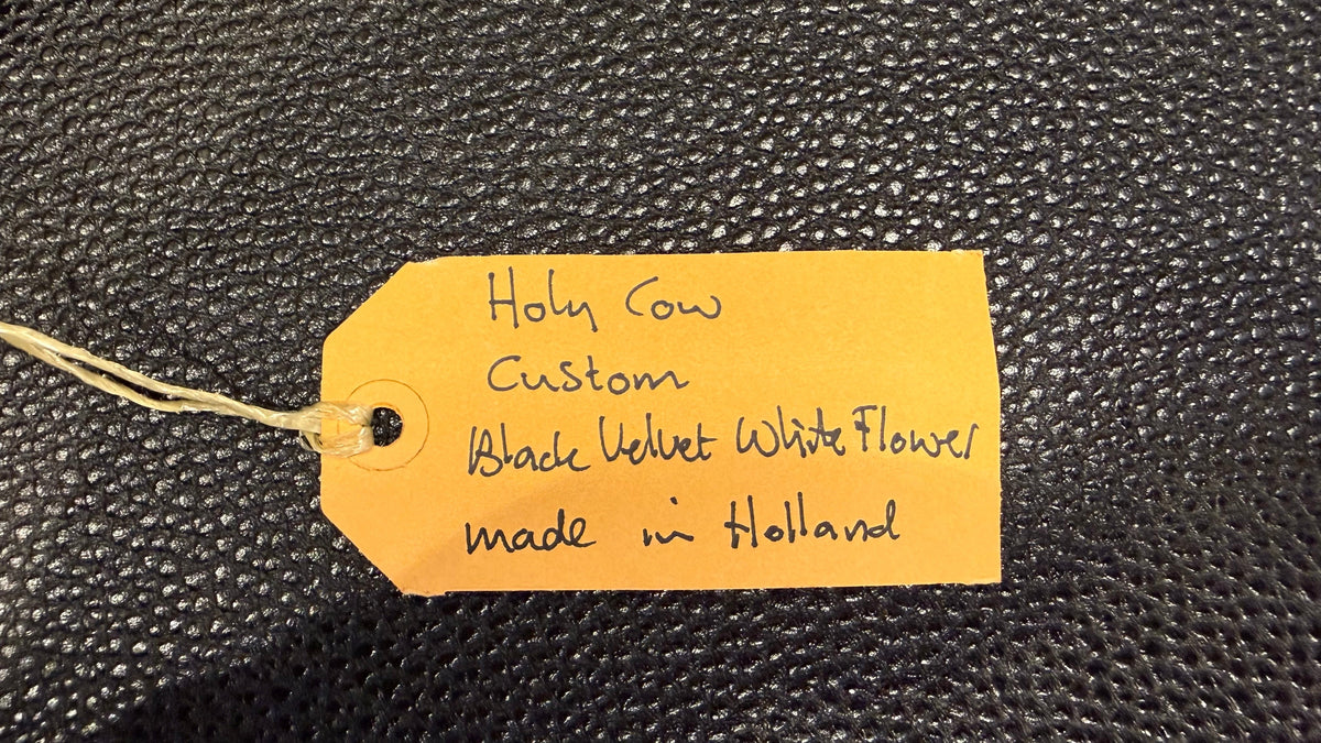 Holy Cow Custom Black Velvet White Flower