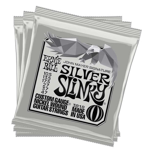 Ernie Ball 3818 Silver Slinky John Mayer (10.5-47) 3-Pack