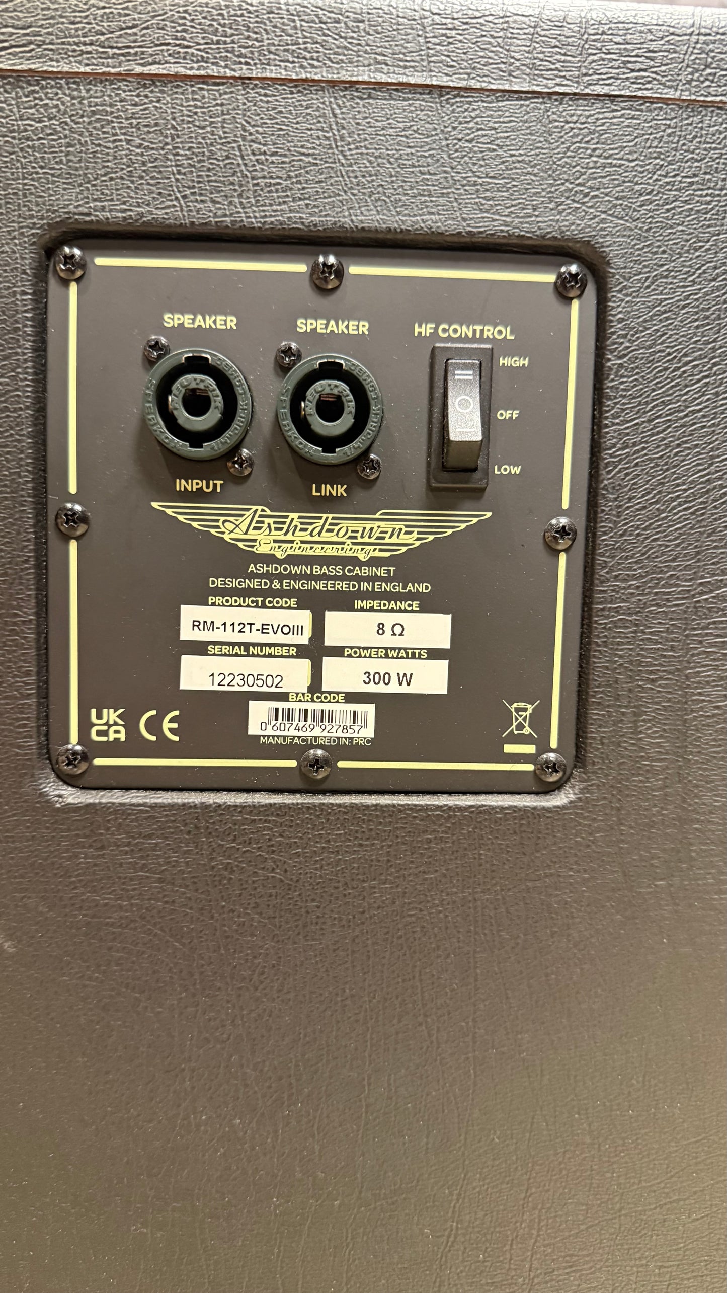 Ashdown RM-112T-EVO-III bass guitar speaker cabinet