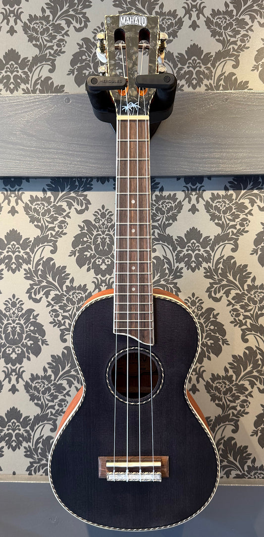 Mahalo MP-2BK Pearl Series solid top concert ukulele