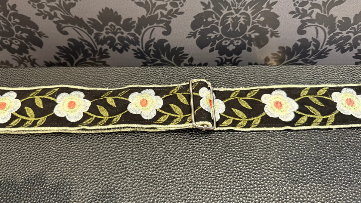 Holy Cow Custom Black Velvet White Flower