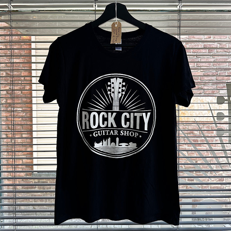 Rock City Guitar Shop T-Shirt Black Women