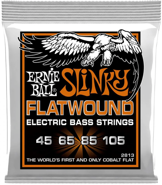 Ernie Ball 2813 Flatwound Cobalt Hybrid Slinky Bassnaren (45-105)
