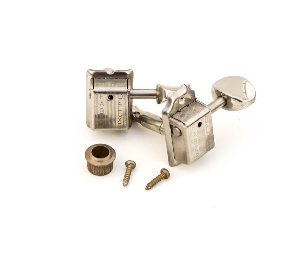 Faber FKT6L-NA Kluson style tuners, 6 in line, separate bushing, nickel aged