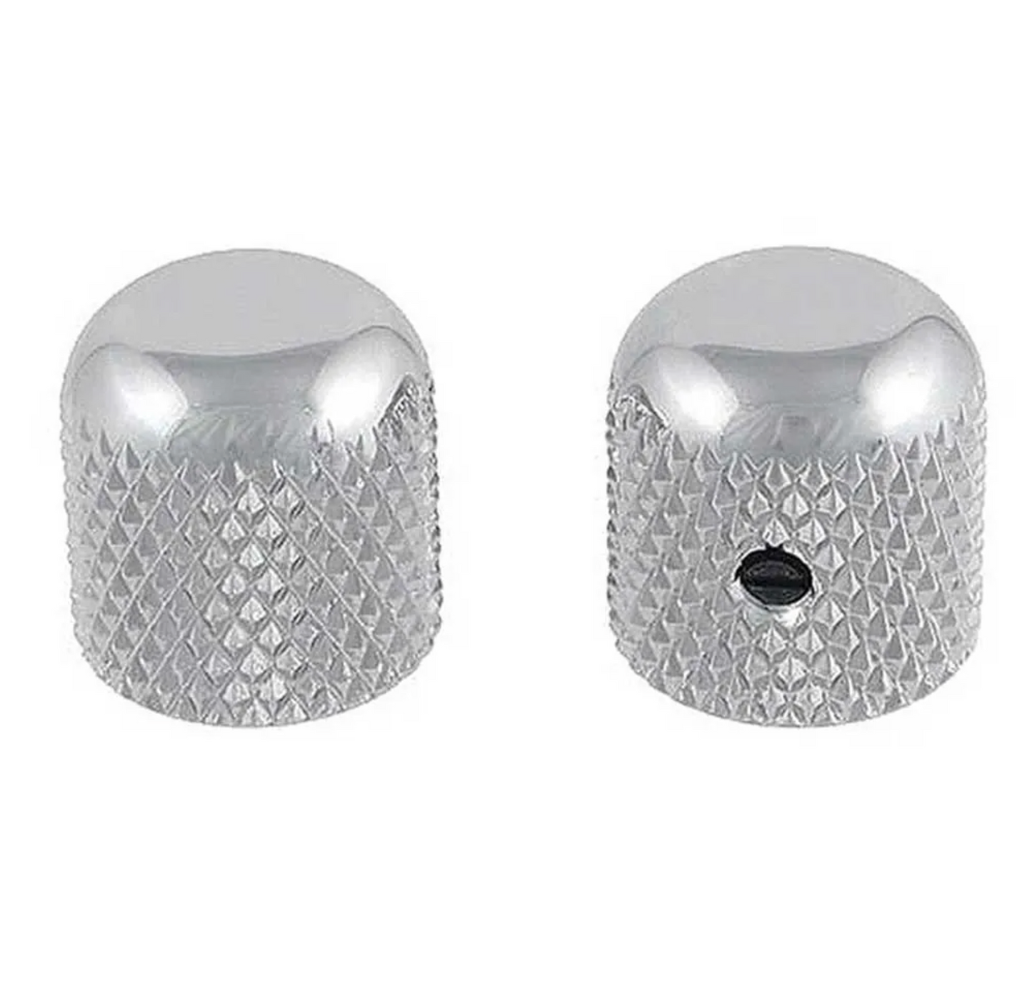 Allparts dome knobs, chrome/nickel, 2pcs