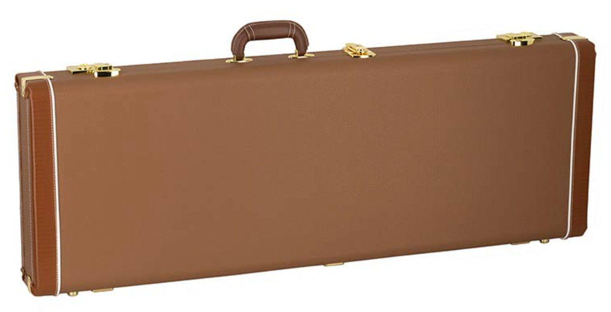 Boston DGC-ST-BR electric guitar case brown tolex + brown leatheroid