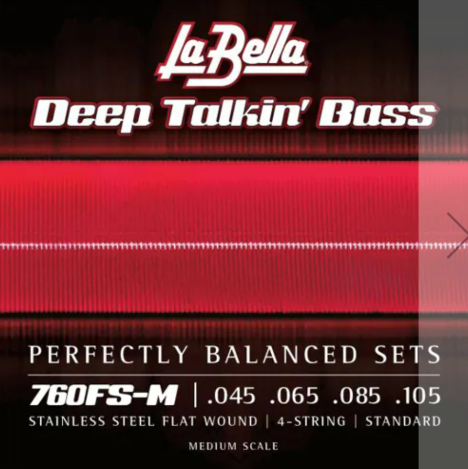 La Bella L-760FS-M flatwound Medium Scale