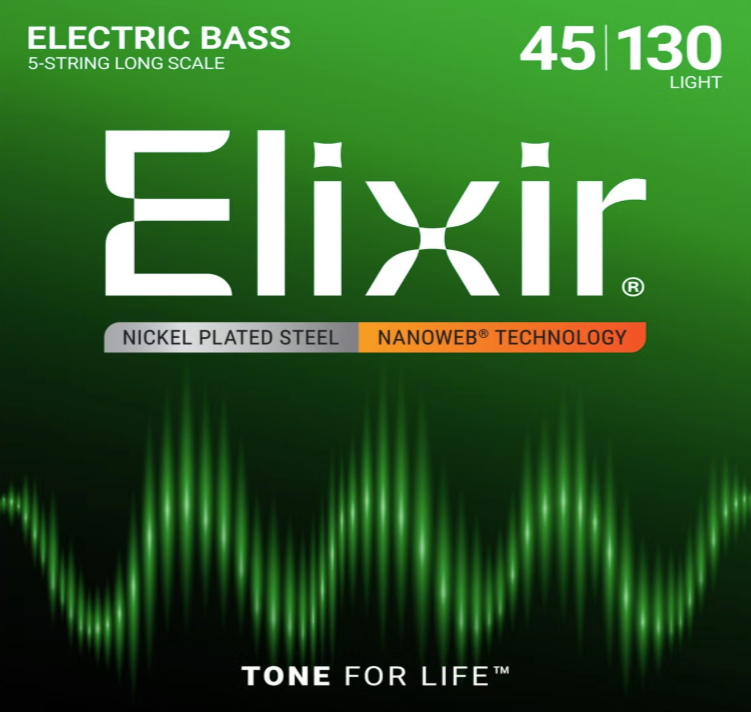 Elixir Nanoweb 14202 (45-130) Nickel Plated Steel Bass guitarstrings