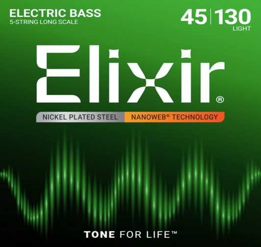 Elixir Nanoweb 14202 (45-130) Nickel Plated Steel Bass guitarstrings