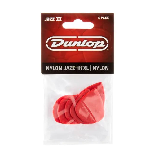 Dunlop 47PXLN Jazz III XL Plectrum 1.38mm Rood 6-Pack