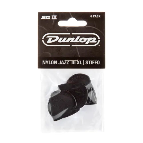 Dunlop 47PXLS Jazz III XL Stiffo 1.38mm Plectrum Zwart 6-pack