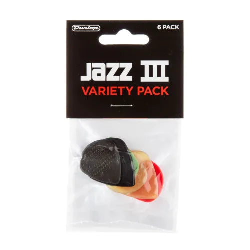 Dunlop PVP103 Jazz III variëteitplectrum, 6-pack