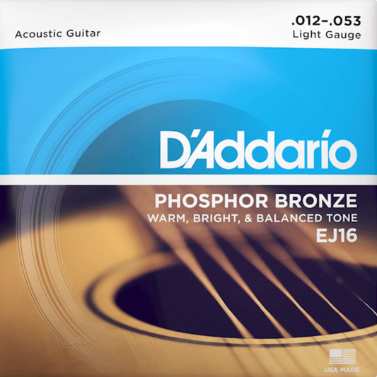 D’Addario EJ16 012-053 “Phosphor Bronze Light”