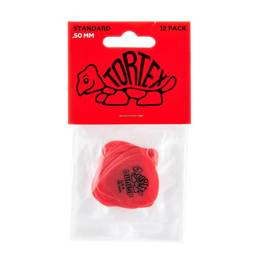 Dunlop 418P50 Tortex Standard Plectrum 0.50mm 12-Pack