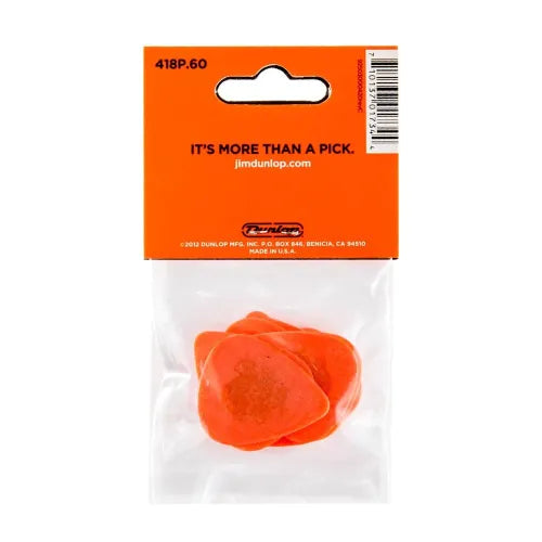 Dunlop 418P60 Tortex Standard Plectrum 0.60mm 12-Pack